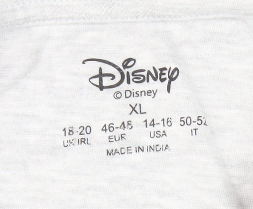 Disney Women's White XL Graphic Mickey Mouse T-Shirt