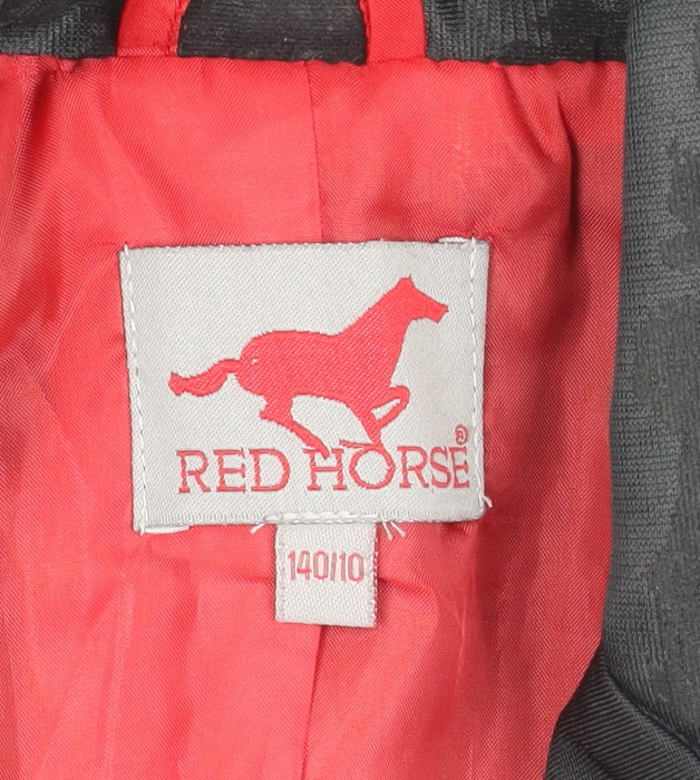 Additional view of Red Horse girls’ black polyester jacket, size 10