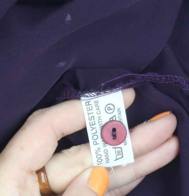 Michael Gold Women's Purple Button-Up Shirt Size 22