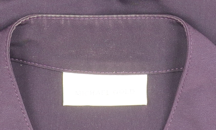 Michael Gold Women's Purple Button-Up Shirt Size 22