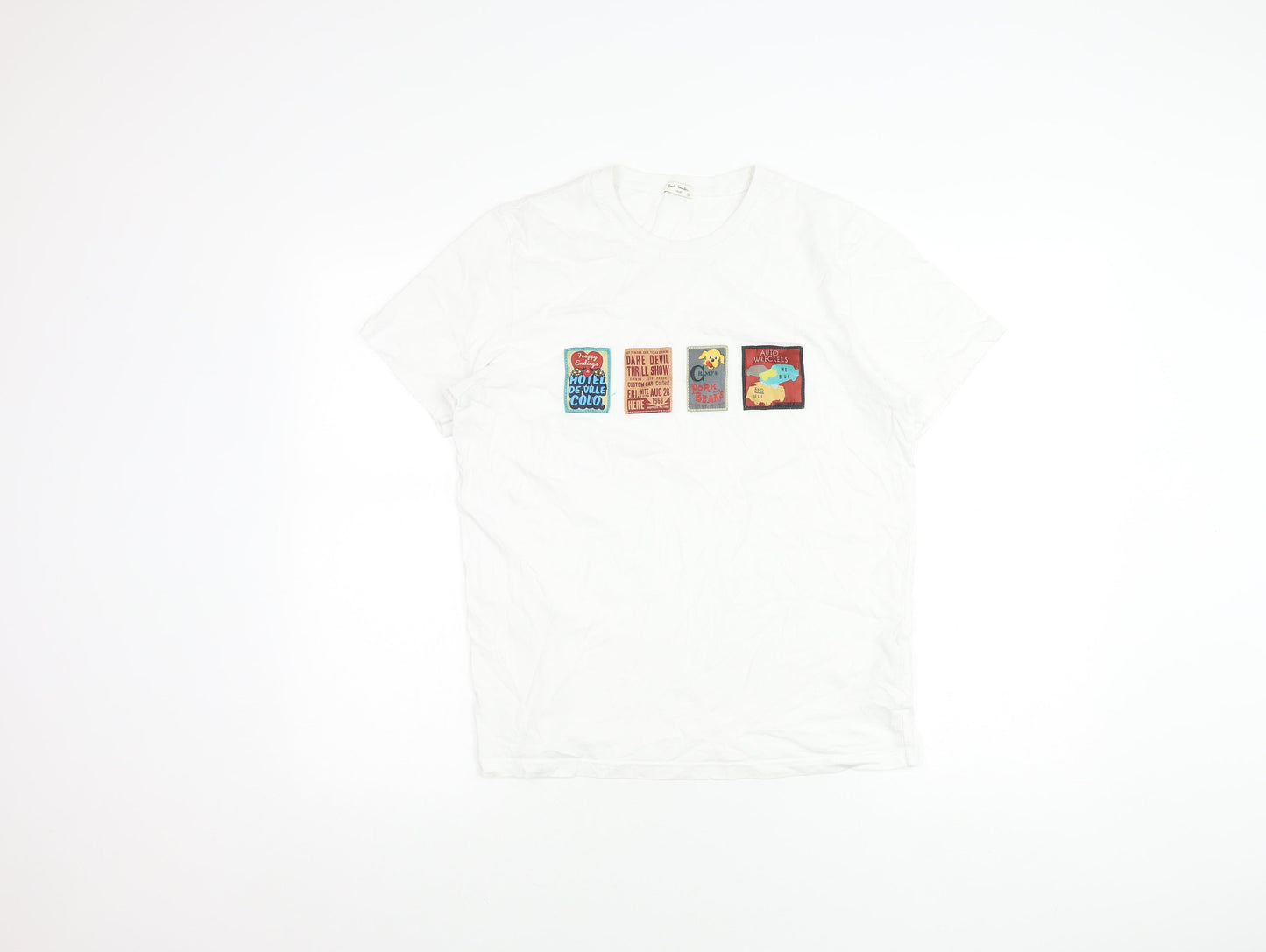 Paul Smith Unisex White Graphic T-Shirt Size S