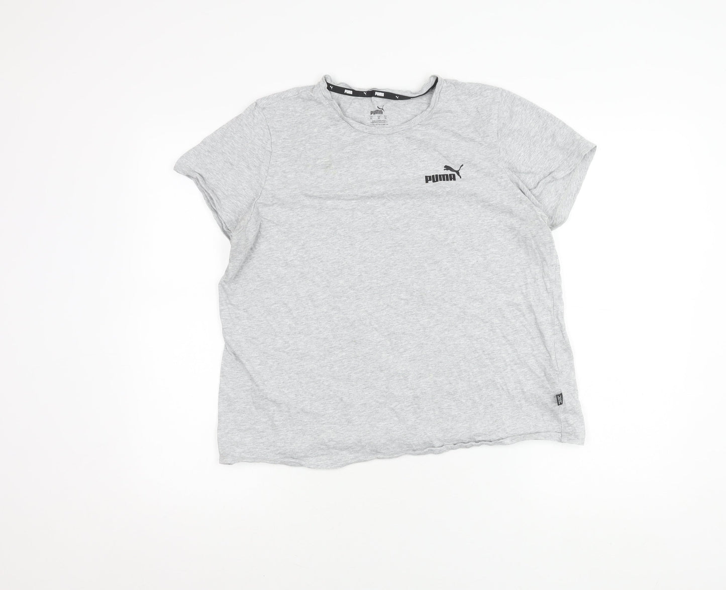 Puma Men's XL Grey Crew Neck Logo T-Shirt