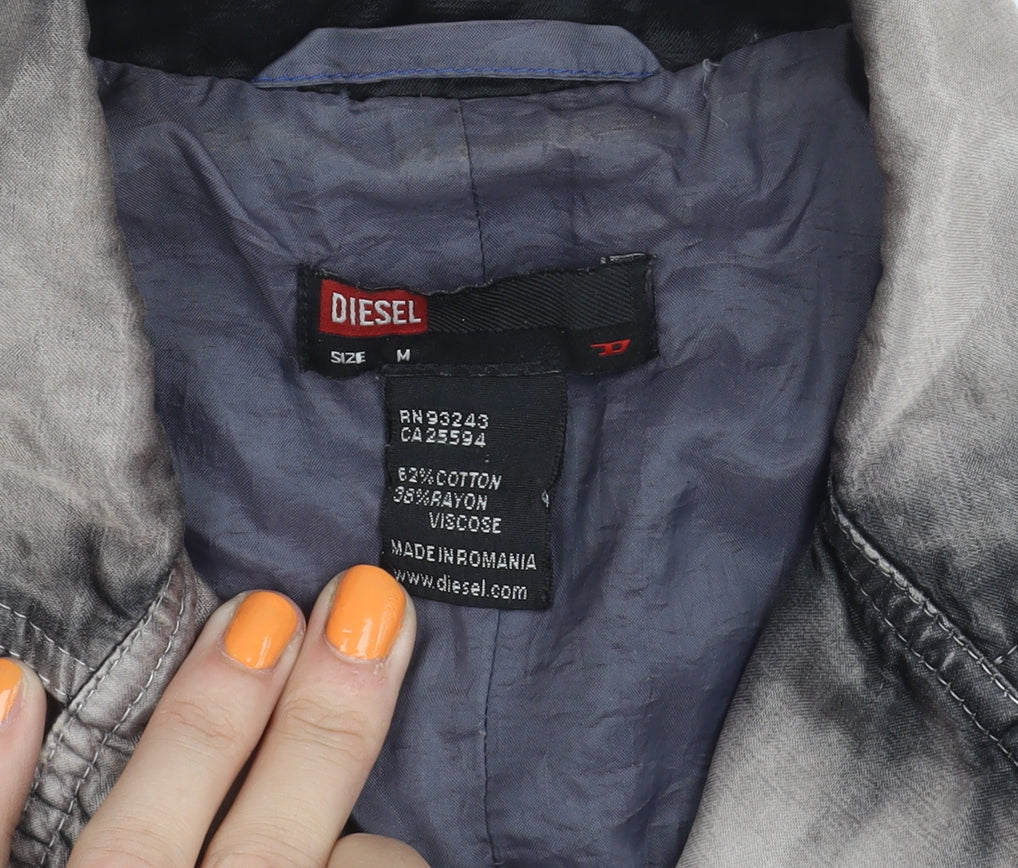Diesel Women's Grey Blazer M, Regular Long Sleeve