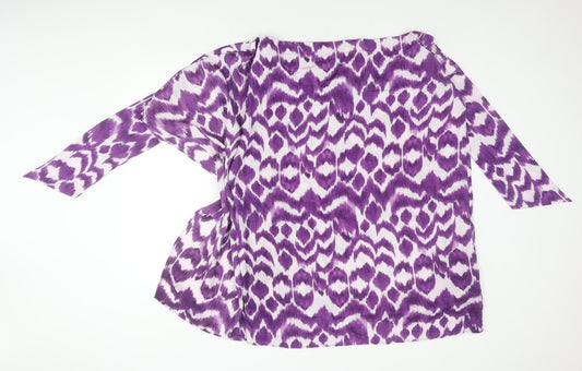 Womens UK Size 18 JD Williams Purple Polyester Blouse