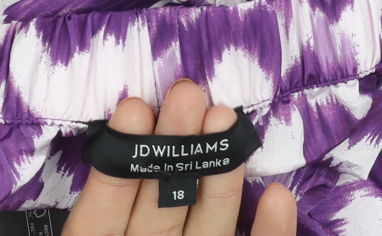 JD Williams Women's Purple Geometric Top Size 18
