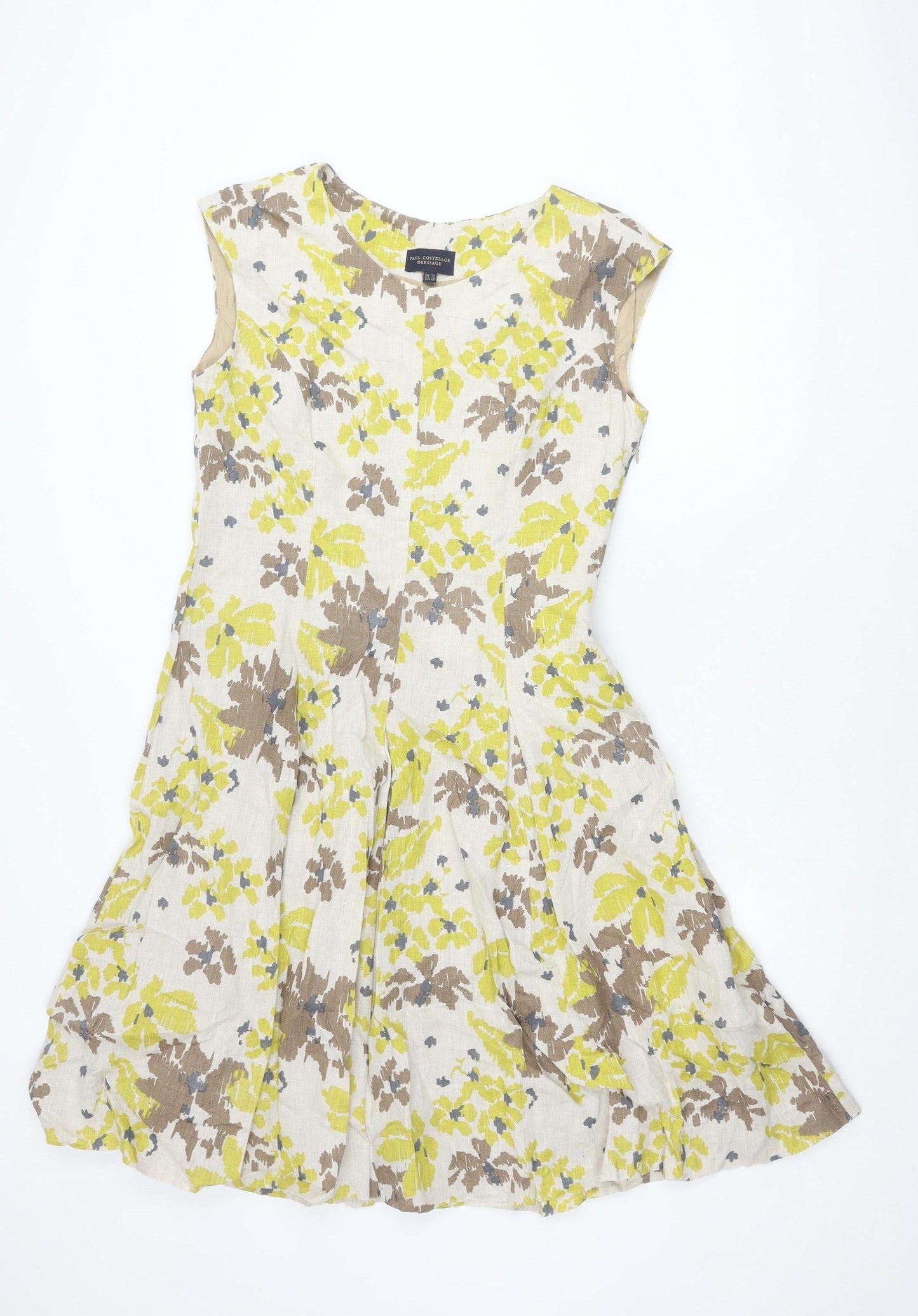 Paul Costelloe Dressage Women's Floral Linen Dress UK 14