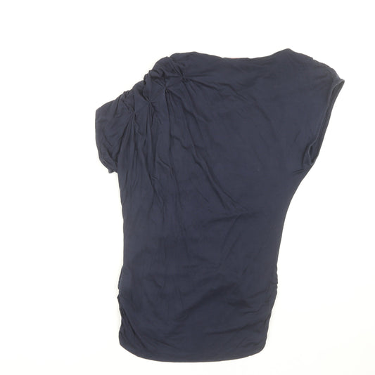 Ted Baker Navy Women's V-Neck Top Size 10