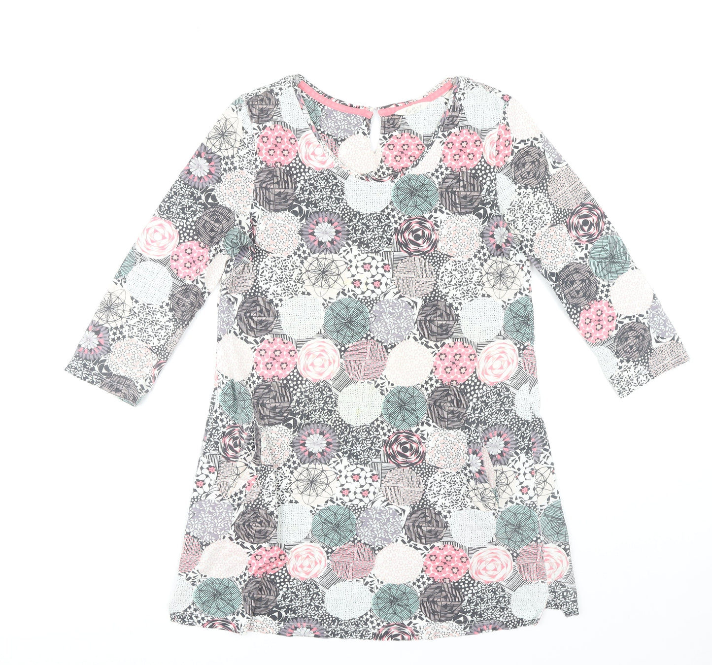 White Stuff Women's Multicoloured Floral Tunic Top Size 10