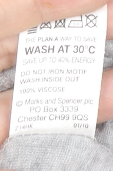 Marks and Spencer Women's Grey Sleeveless Cape, Size 18