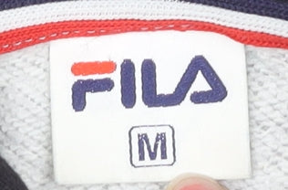 Fila Men's Medium Full Zip Hoodie - Black/Grey/White