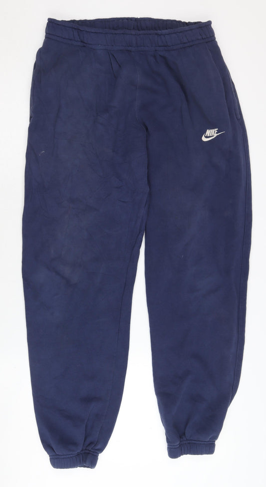 Nike Men's Blue Jogger Trousers L With Elastic Waist