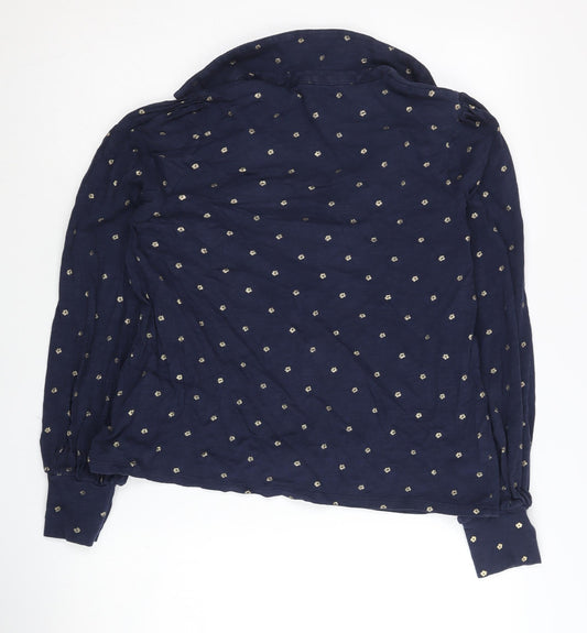 Boden Women's Blue Cotton Button-Up Shirt Size 12