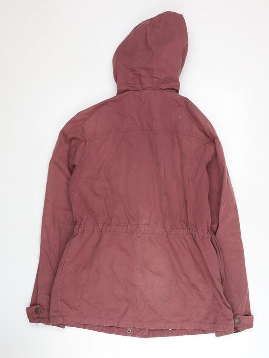 Fat Face Women's Red Hooded Parka Jacket Size 10