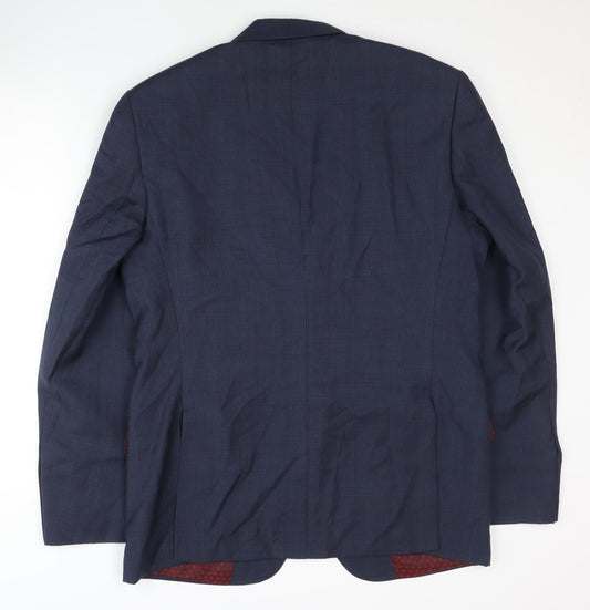 Marks and Spencer Men's Blue Wool Blazer, Size M
