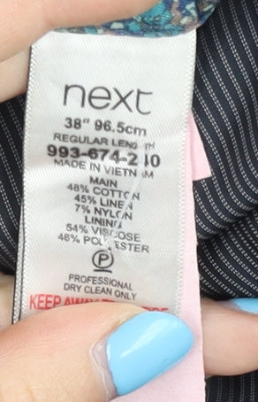 Close-up detail of Next Men's Grey Blazer 38 Regular Single-Breasted
