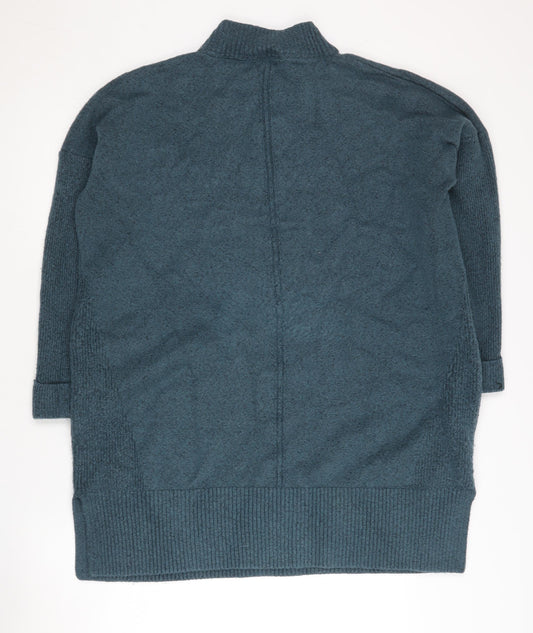 Fat Face Women's Blue Mock Neck Pullover Jumper UK 18