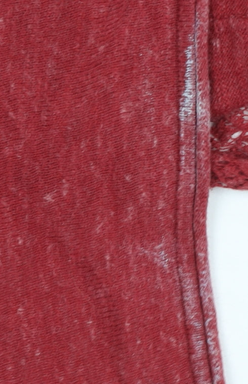 Fat Face Women's Red Open Front Cardigan Size 14