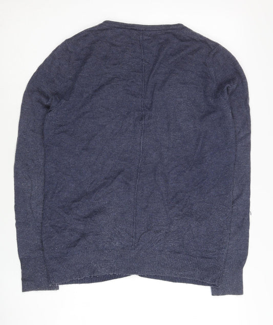 Fat Face Women's Blue Cardigan, Size 12, Wool Blend