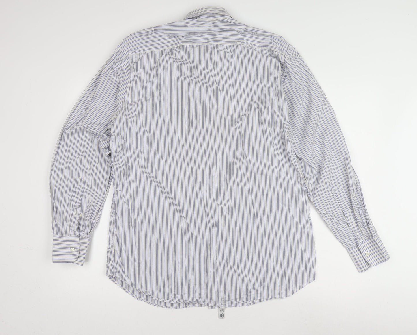 Jaeger Men's Multicoloured Striped Dress Shirt 15.5