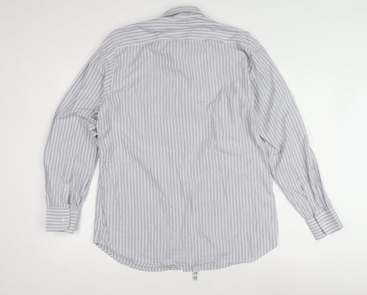 Jaeger Men's Multicoloured Striped Dress Shirt 15.5