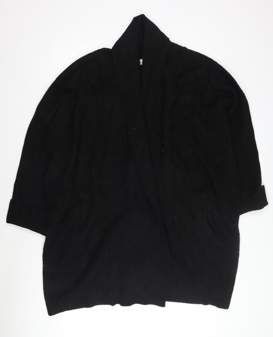 Womens UK 14 Relaxed Jack Wills Black Cardigan Chunky-Knit