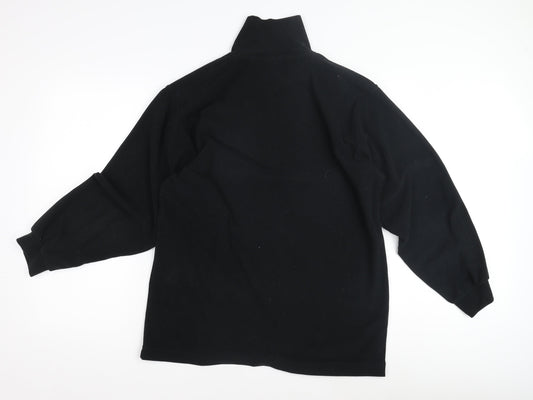 Rodeo Men's Black Medium 1/4 Zip Fleece Sweatshirt