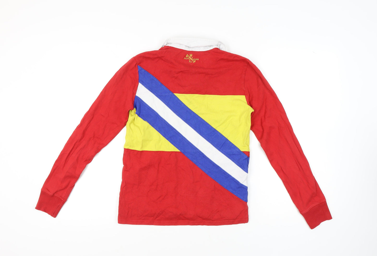 Ralph Lauren Men's Red Polo M Long Sleeve Cotton
