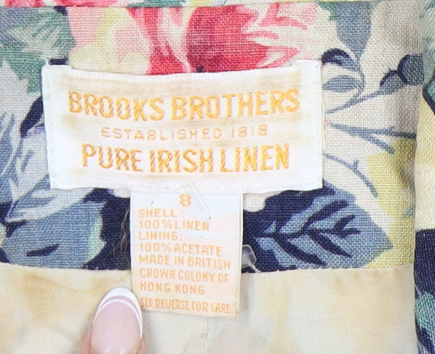 Brooks Brothers Women's Floral Linen Blazer, Size 8