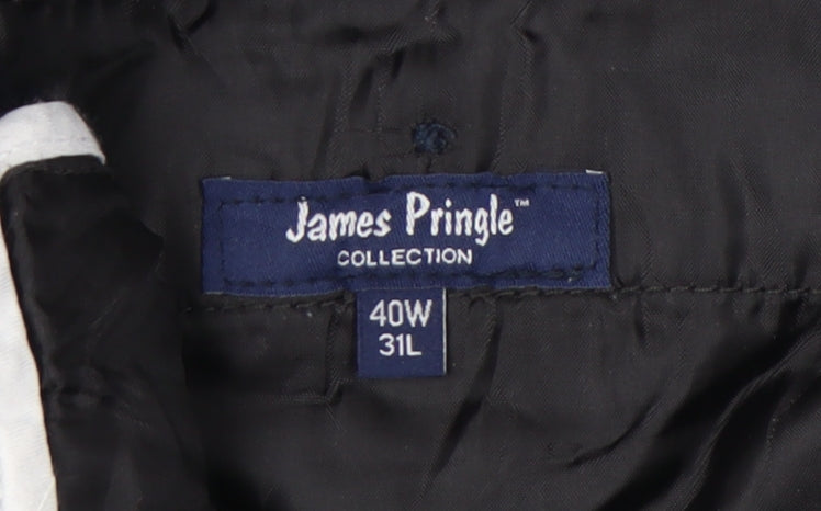 James Pringle Men's Black Corduroy Trousers