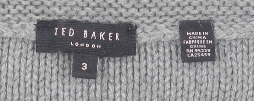 Ted Baker Women's Grey Sleeveless Cardigan M