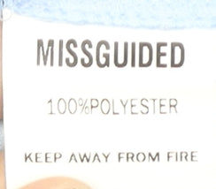 Brand and care label for Missguided Blue Lace Dress, size 8, Women, New