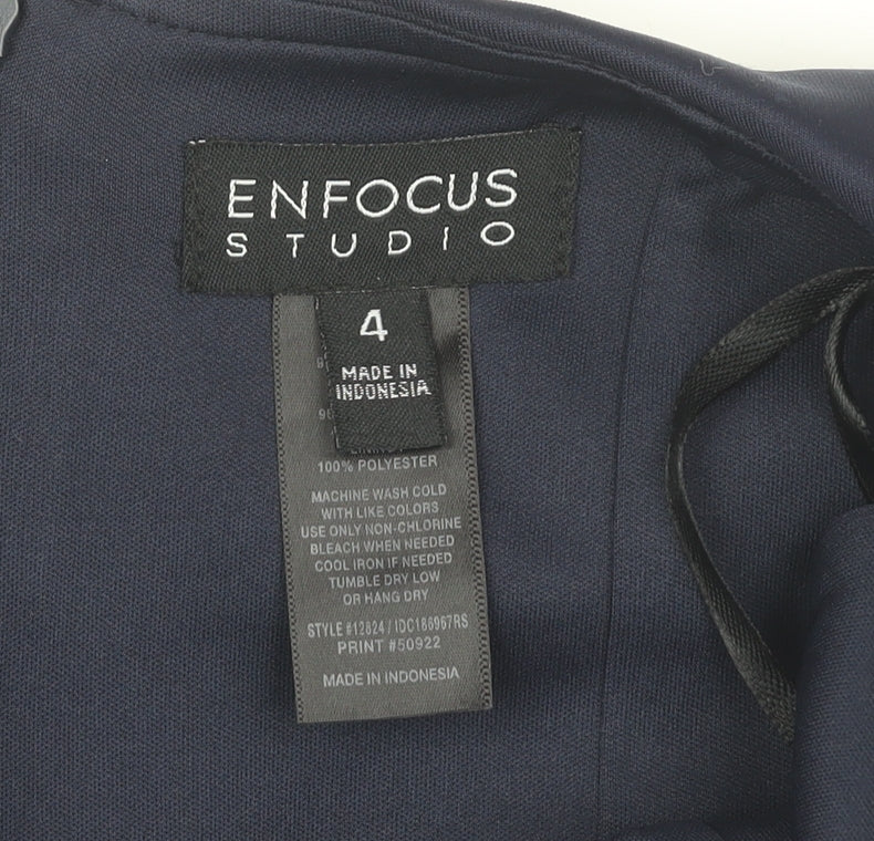 Close-up detail of En Focus Studio Women's Multicoloured Dress, size 4