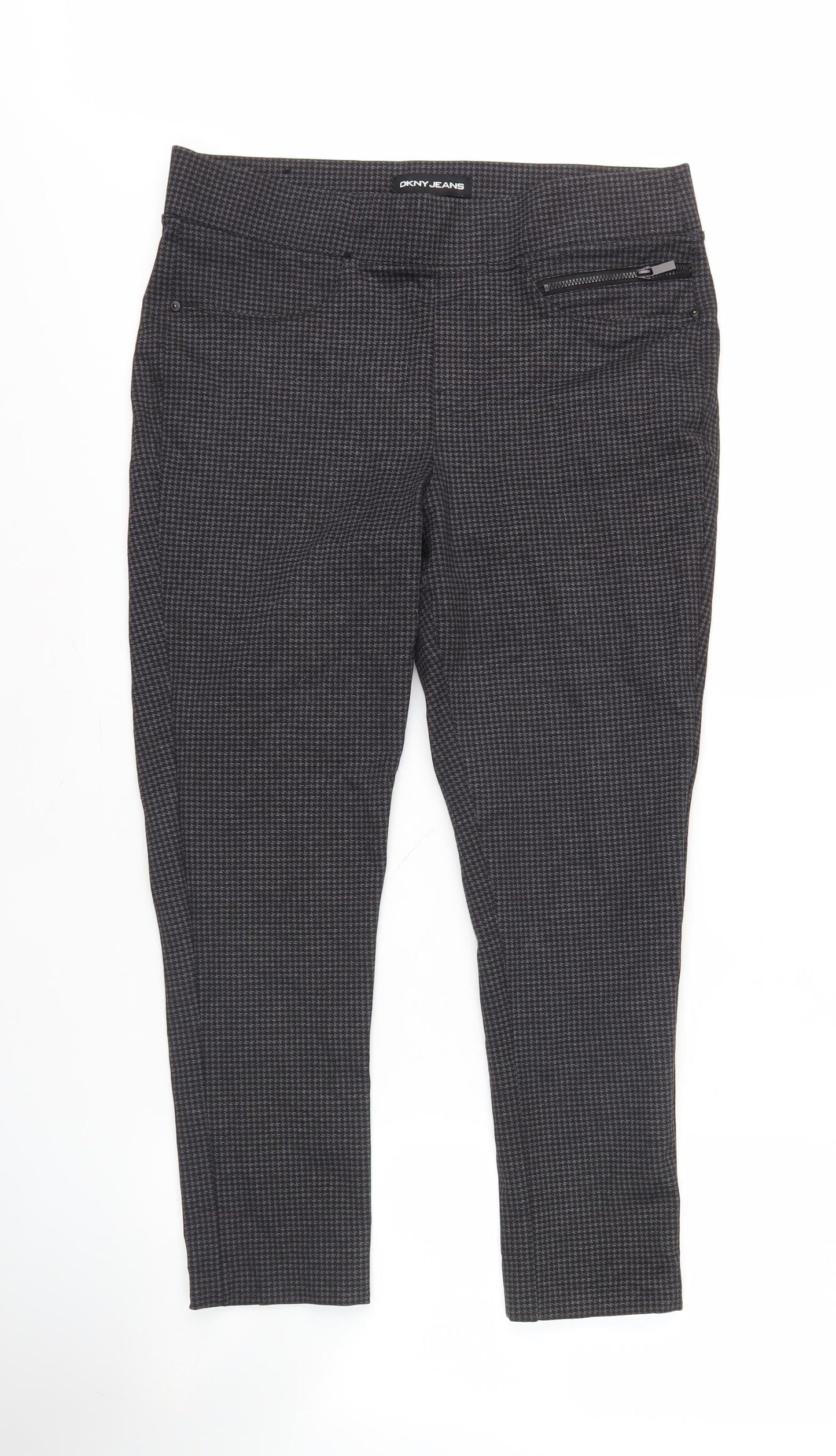 DKNY JEANS Women’s Black Houndstooth Leggings M