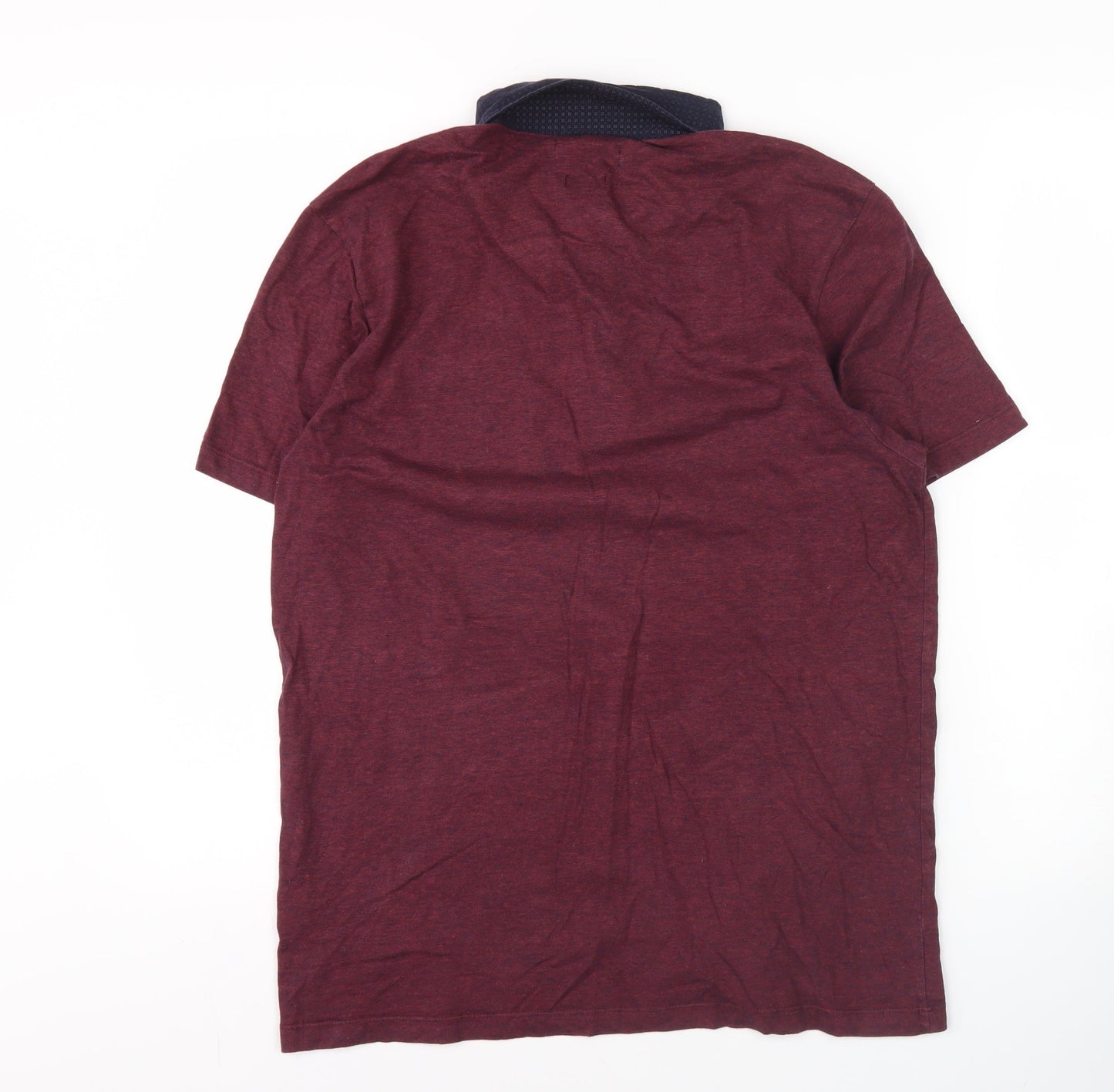 Jeff Banks Men's Red Polo Shirt M Cotton Short Sleeve