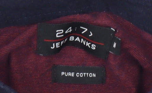 Jeff Banks Men's Red Polo Shirt M Cotton Short Sleeve