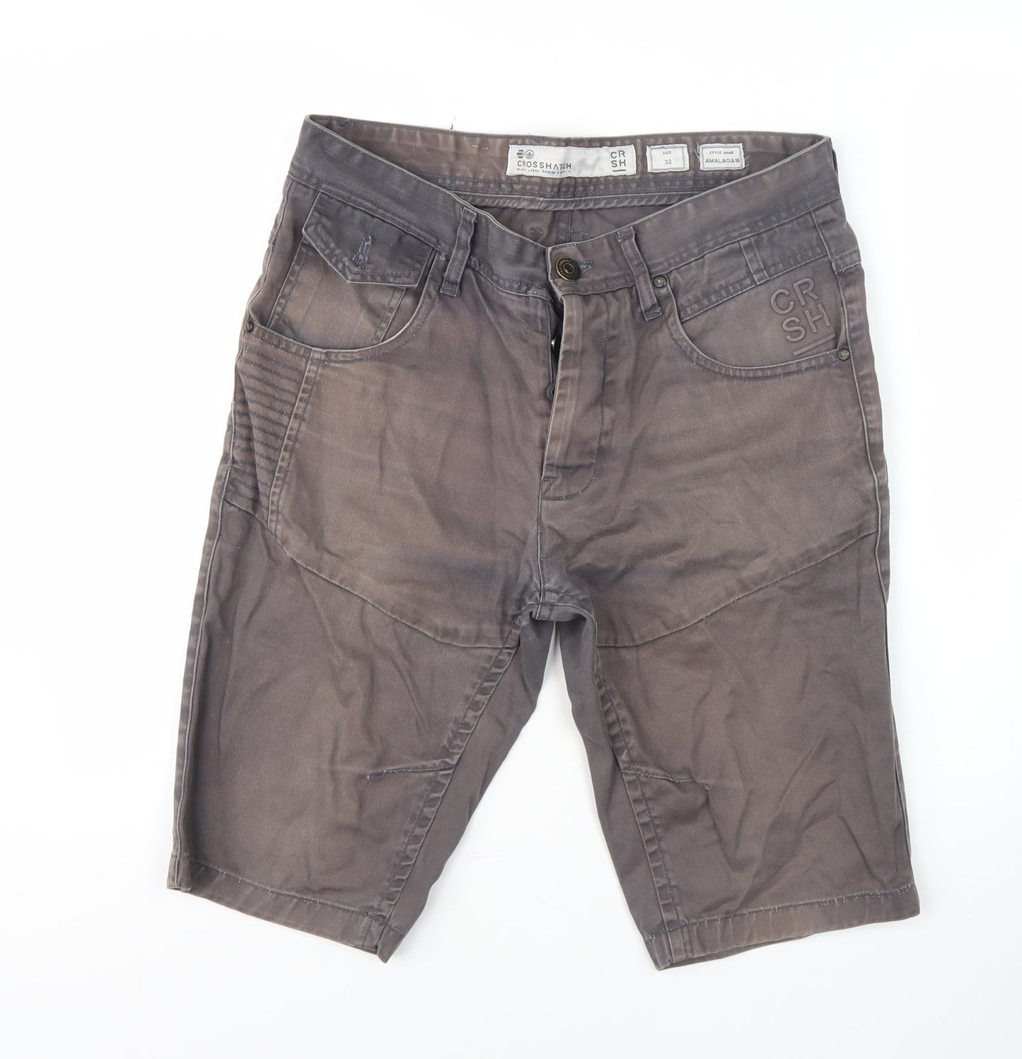 Crosshatch Men's Grey Biker Shorts Size 32
