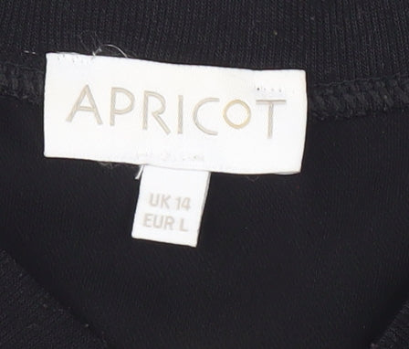 Apricot Women's Black 3/4 Sleeve High Neck Top