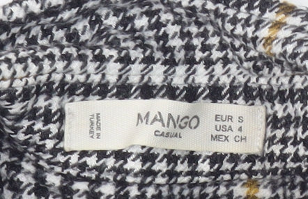 Close-up detail of Mango Women's Multicoloured Check Button-Up Shirt S