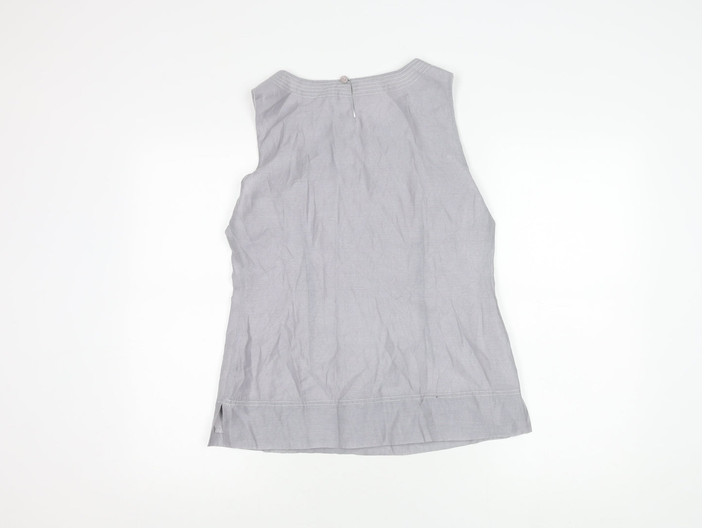 Jacques Vert Women's Grey Sleeveless Blouse Size 10