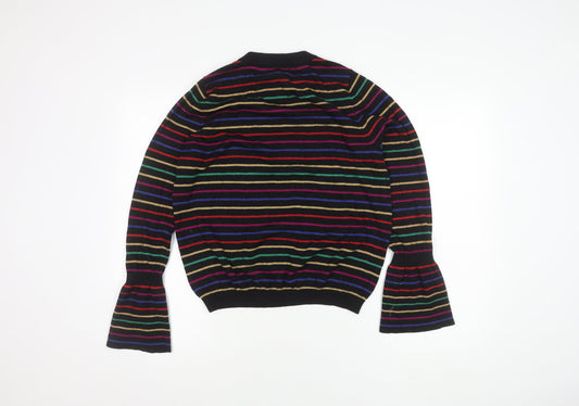 ASOS Women's Multicoloured Striped Pullover Jumper - Size 16