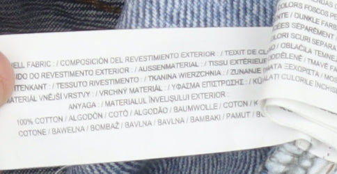 Brand and care label for denim co. Women's Blue Relaxed Fit Mom Jeans, size 4