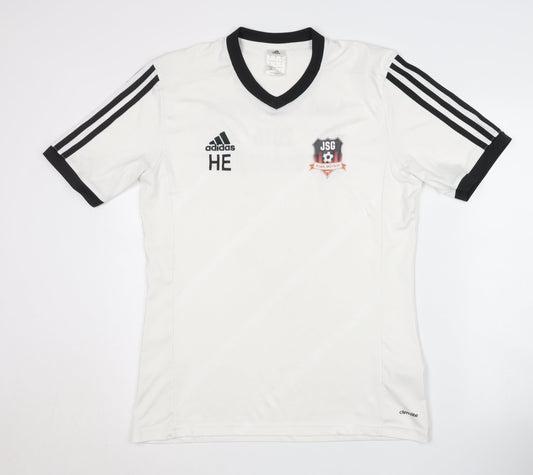 Additional front view of Adidas Men's White M Jersey Shirt V-Neck
