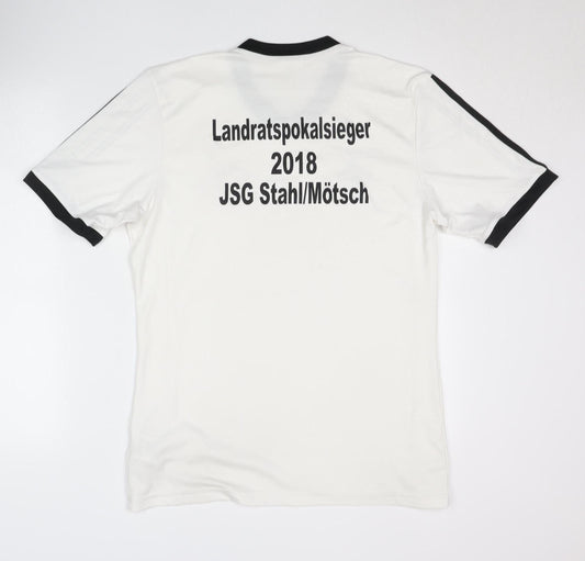 Adidas Men's White M Jersey Shirt V-Neck