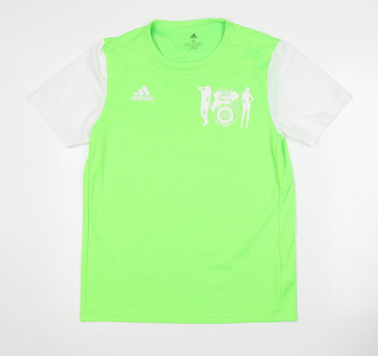 Additional front view of Adidas Men's Green Short Sleeve T-Shirt M