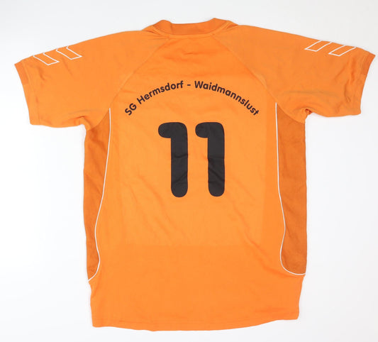 Hummel Men's Orange Handball Jersey, Size L, Sports Activewear