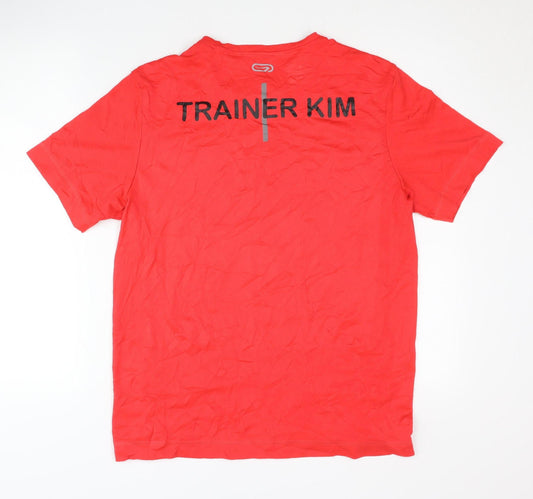 Decathlon Men's Red L T-Shirt, Running, Breathable