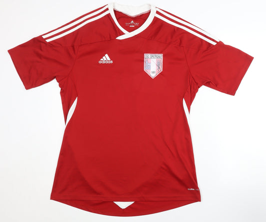 Adidas Men's Red Football Jersey L