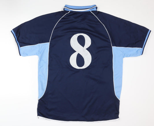 Müller Men's XL Blue Football Jersey Short Sleeve