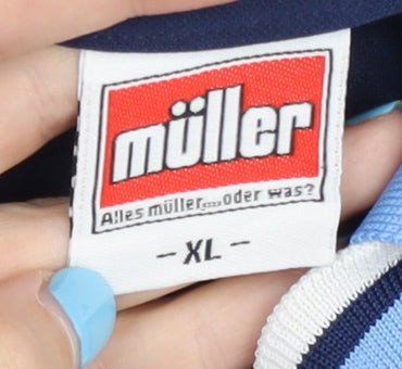 Müller Men's XL Blue Football Jersey Short Sleeve