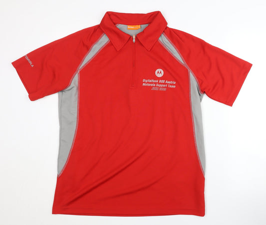 Additional front view of Kariban Red Polo XL Men's Activewear Top